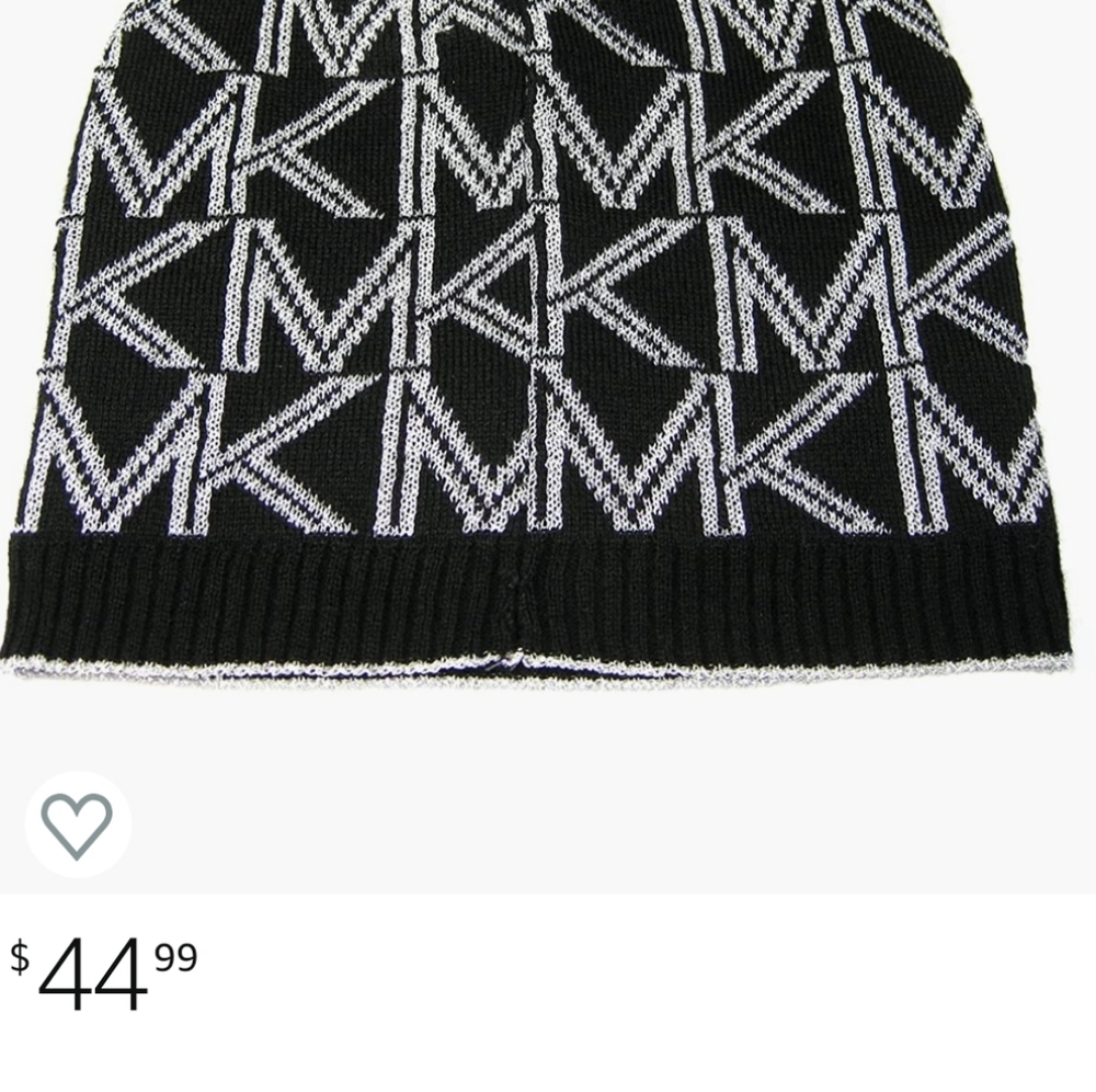 Michael Kors Metallic & Brown knitted logo beanie - Picture 9 of 9